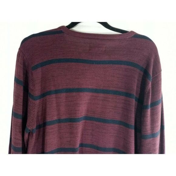 Structure Vintage Mens Long Sleeve  Slim‎ Fit Sweter Shirt Burgundy Size Large - Picture 10 of 12